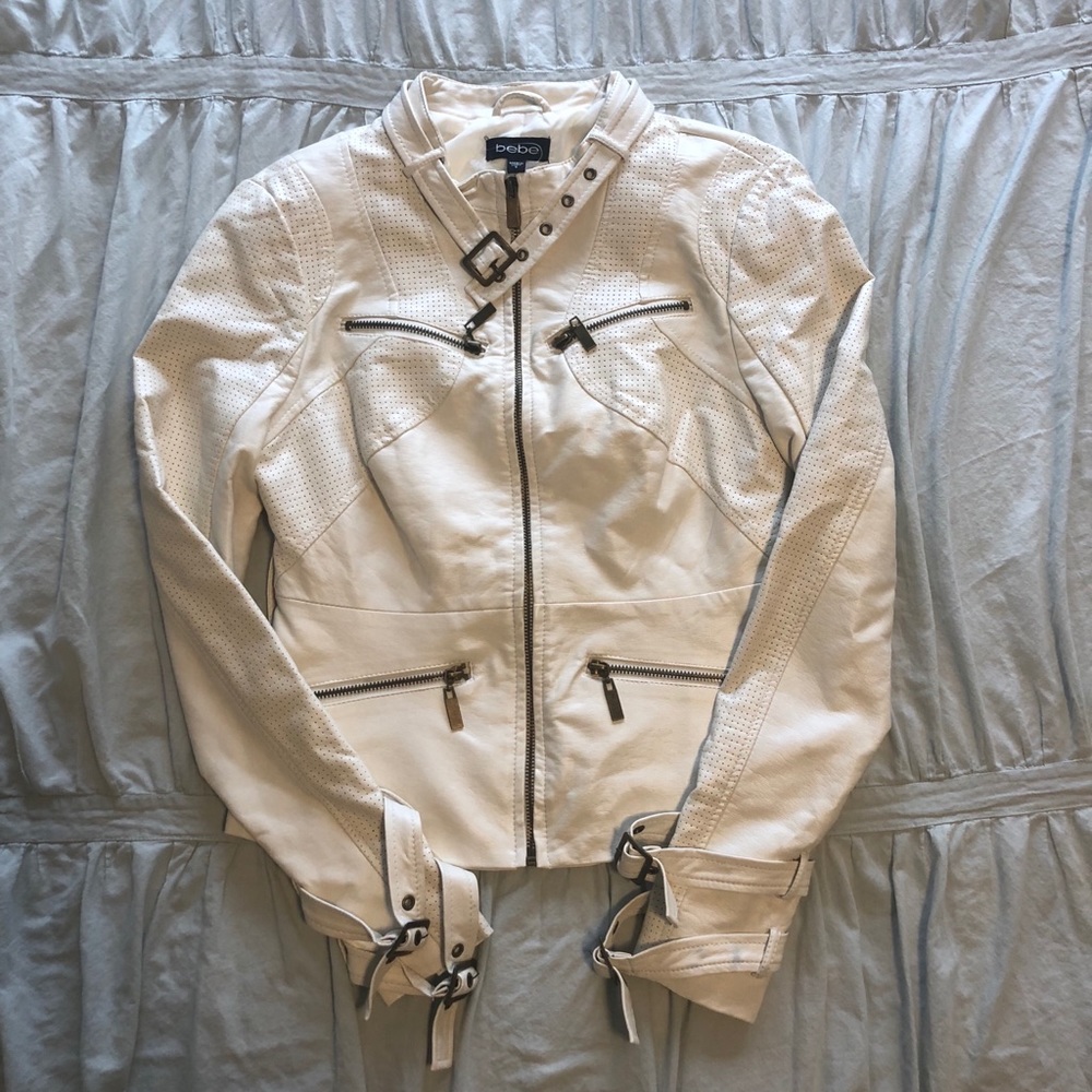 NEW Vegan leather bomber jacket BEBE. Never worn
